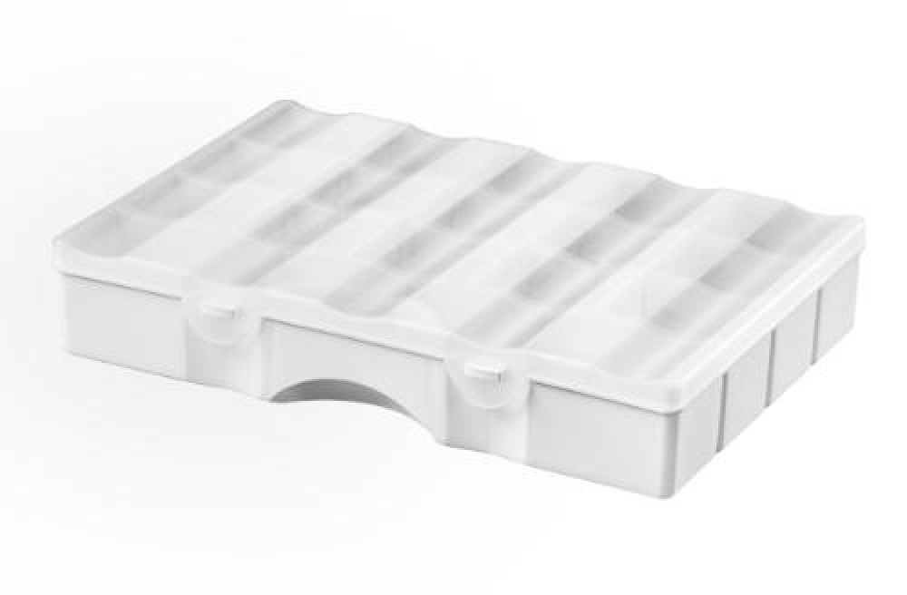 Sorteringslåda med lock, 19 fack, SMARTSTORE ORGANIZER LARGE, 38 x 27 x H 7cm, Klar i gruppen Förvaring / Förvaringslådor / Småförvaring / Askar hos SmartaSaker.se (42792)