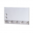 Spegel / Magnetisk anslagstavla, med krokar, WENKO, 30 x H 19cm, Silver Spegel / Magnetisk anslagstavla, med krokar, WENKO, 30 x H 19cm, Silver