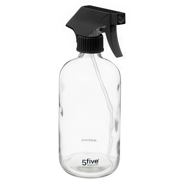 Sprayflaska i glas, 450 ml, VAPORISATEUR SPRAY, Ø 7,4 x H 21 cm, Klar / Svart i gruppen Förvaring / Städförvaring och sopsortering hos SmartaSaker.se (42796)