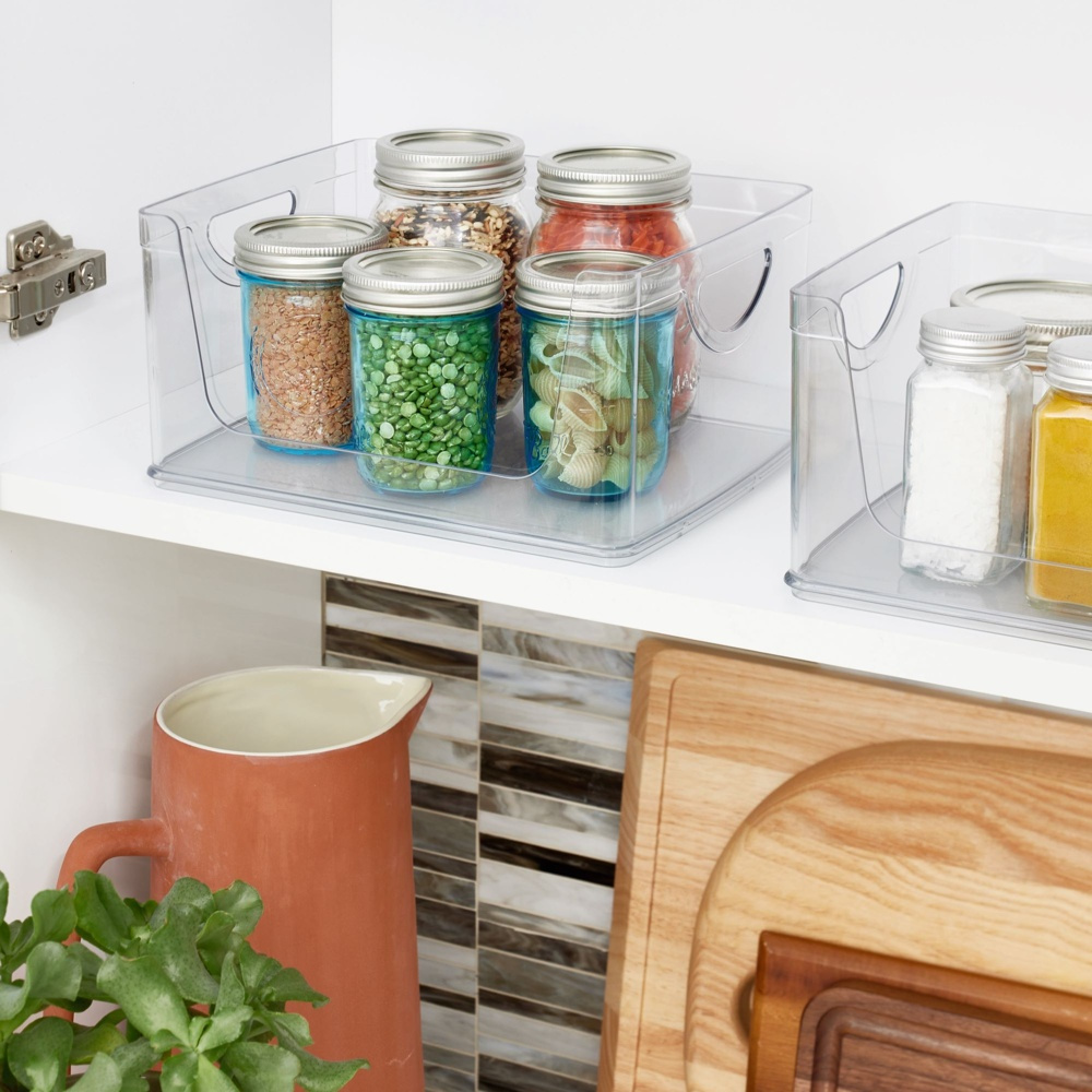 Stapelbar korg, Öppen front, RPET CABINET OPEN FRONT, 25,4 x 20,3 x H 12,7 cm, Transparent i gruppen Förvaring / Köksförvaring / Organisera köksskåp hos SmartaSaker.se (42802)