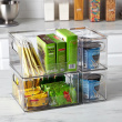 Stapelbar korg, Öppen front, THE HOME EDIT OPEN FRONT, 25,4 x 25,4x H 15,2 cm, Transparent Stapelbar korg, Öppen front, THE HOME EDIT OPEN FRONT, 25,4 x 25,4x H 15,2 cm, Transparent