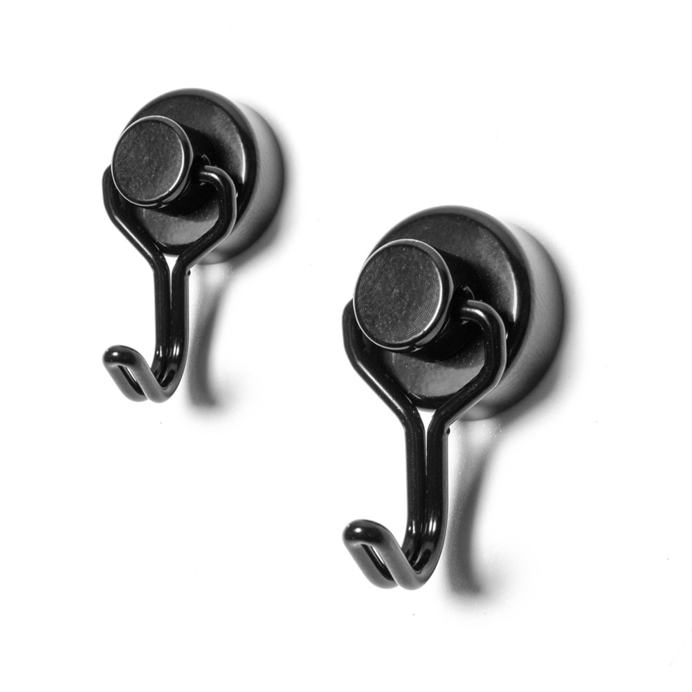 Starka Magnetiska Krokar, 3 st, MINI TWISTER, Ã˜ 1,5 x 2,7 cm, Svarta i gruppen Förvaring / Magneter och självhäftande / Magnetkrokar hos SmartaSaker.se (42808)