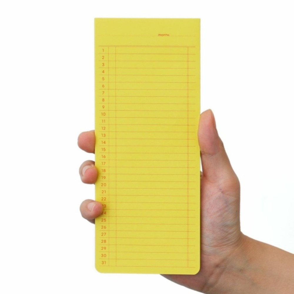Stickers för månadsplanering, 30 blad, PENCO STICKY PAD MONTHLY, 7,4 x H 18 cm i gruppen Förvaring / Kontorsmaterial hos SmartaSaker.se (42815)