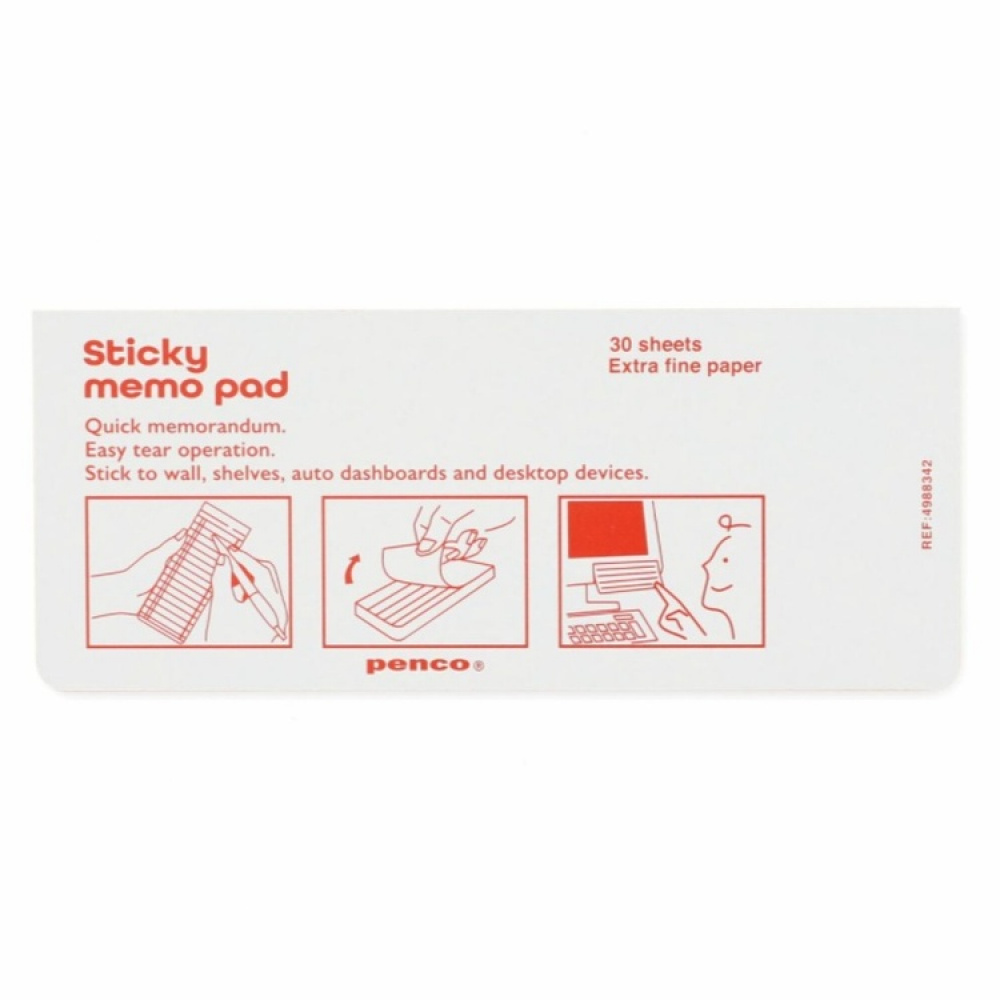 Stickers för veckoplanering, 30 blad, PENCO STICKY PAD WEEKLY, 18 x H7,4 cm, Vit i gruppen Förvaring / Kontorsmaterial hos SmartaSaker.se (42816)