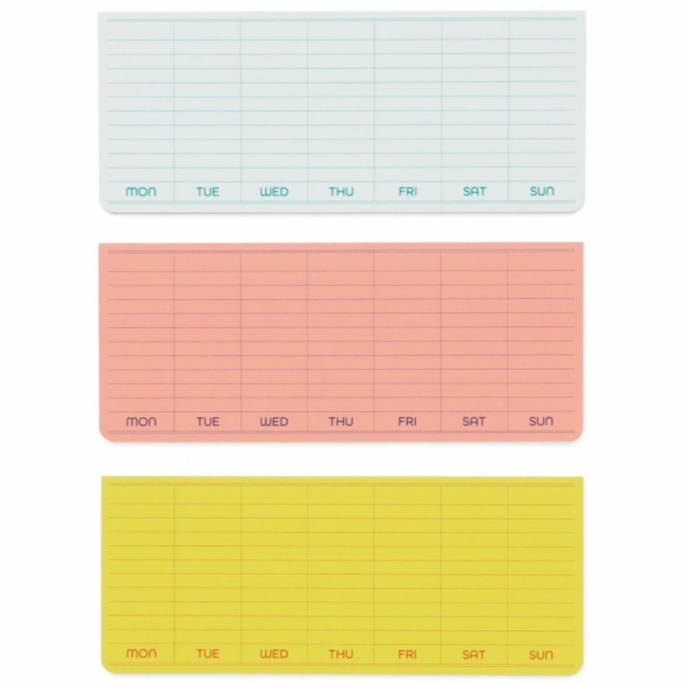 Stickers för veckoplanering, 30 blad, PENCO STICKY PAD WEEKLY, 18 x H7,4 cm, Vit i gruppen Förvaring / Kontorsmaterial hos SmartaSaker.se (42816)