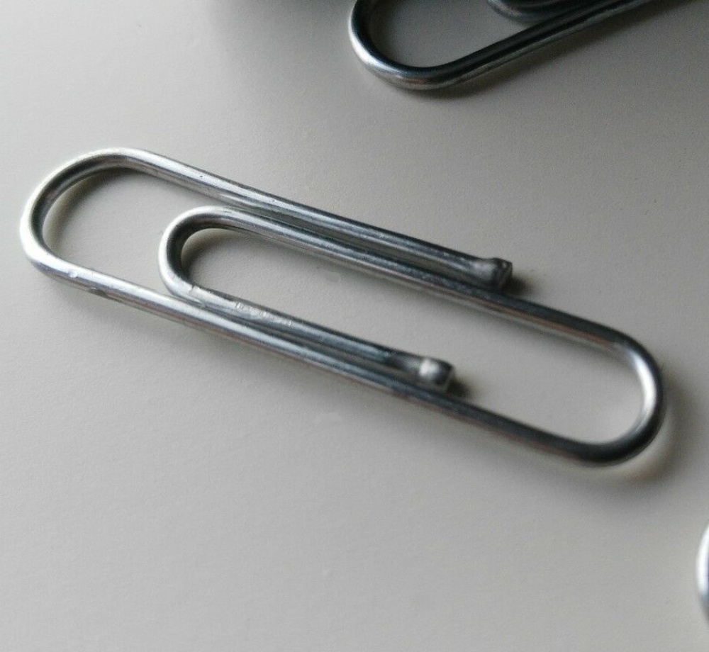 Stora gem i pappburk, 75 st, 2:a sortering, BIG PACK CLASSIC XXL, silver i gruppen Förvaring / Kontorsmaterial hos SmartaSaker.se (42820)