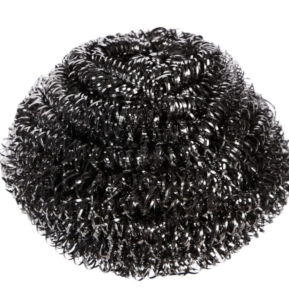 Stålsvampar , 4 st, SCRUBBING SPIRAL SPONGES, 6 x H 4 cm, Silver i gruppen Förvaring / Städförvaring och sopsortering / Städtrasor och borstar hos SmartaSaker.se (42840)