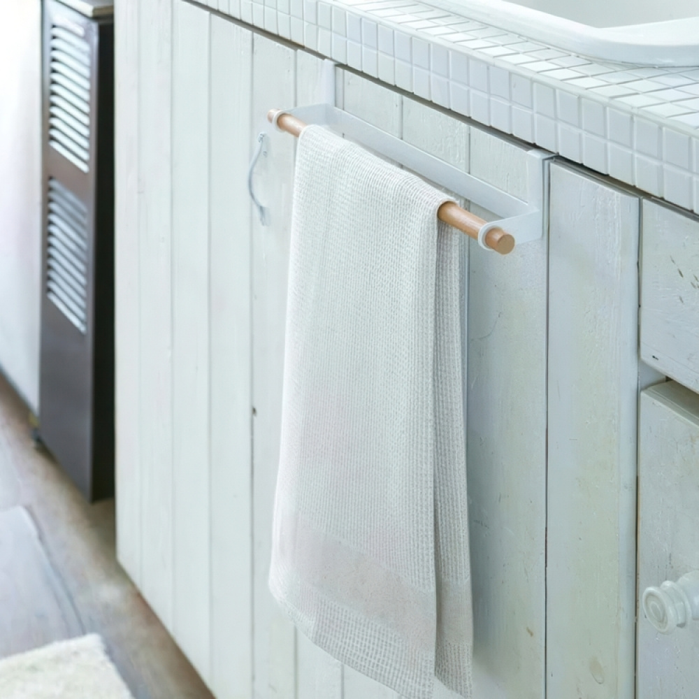 Stång för handduk, över skåpdörr, TOSCA TOWEL HANGER, Large, Yamazaki, Vit i gruppen Förvaring / Sovrumsförvaring / Dörrkrokar hos SmartaSaker.se (42842)