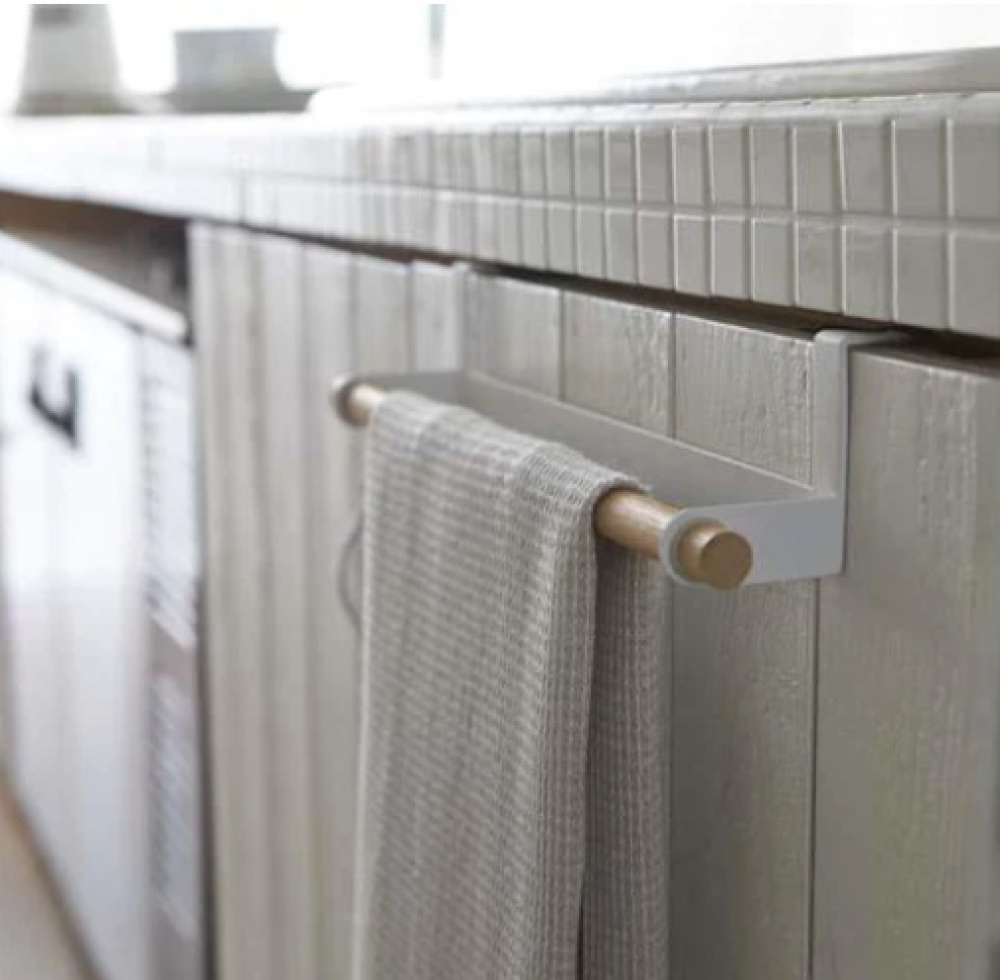 Stång för handduk, över skåpdörr, TOSCA TOWEL HANGER, Large, Yamazaki, Vit i gruppen Förvaring / Sovrumsförvaring / Dörrkrokar hos SmartaSaker.se (42842)