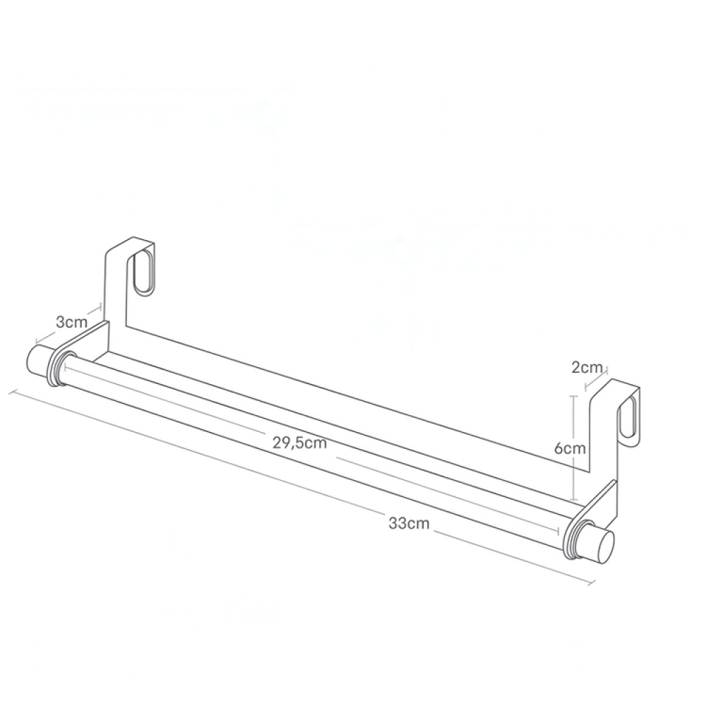 Stång för handduk, över skåpdörr, TOSCA TOWEL HANGER, Large, Yamazaki, Vit i gruppen Förvaring / Sovrumsförvaring / Dörrkrokar hos SmartaSaker.se (42842)