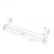 Stång för handduk, över skåpdörr, TOSCA TOWEL HANGER, Large, Yamazaki, Vit Stång för handduk, över skåpdörr, TOSCA TOWEL HANGER, Large, Yamazaki, Vit
