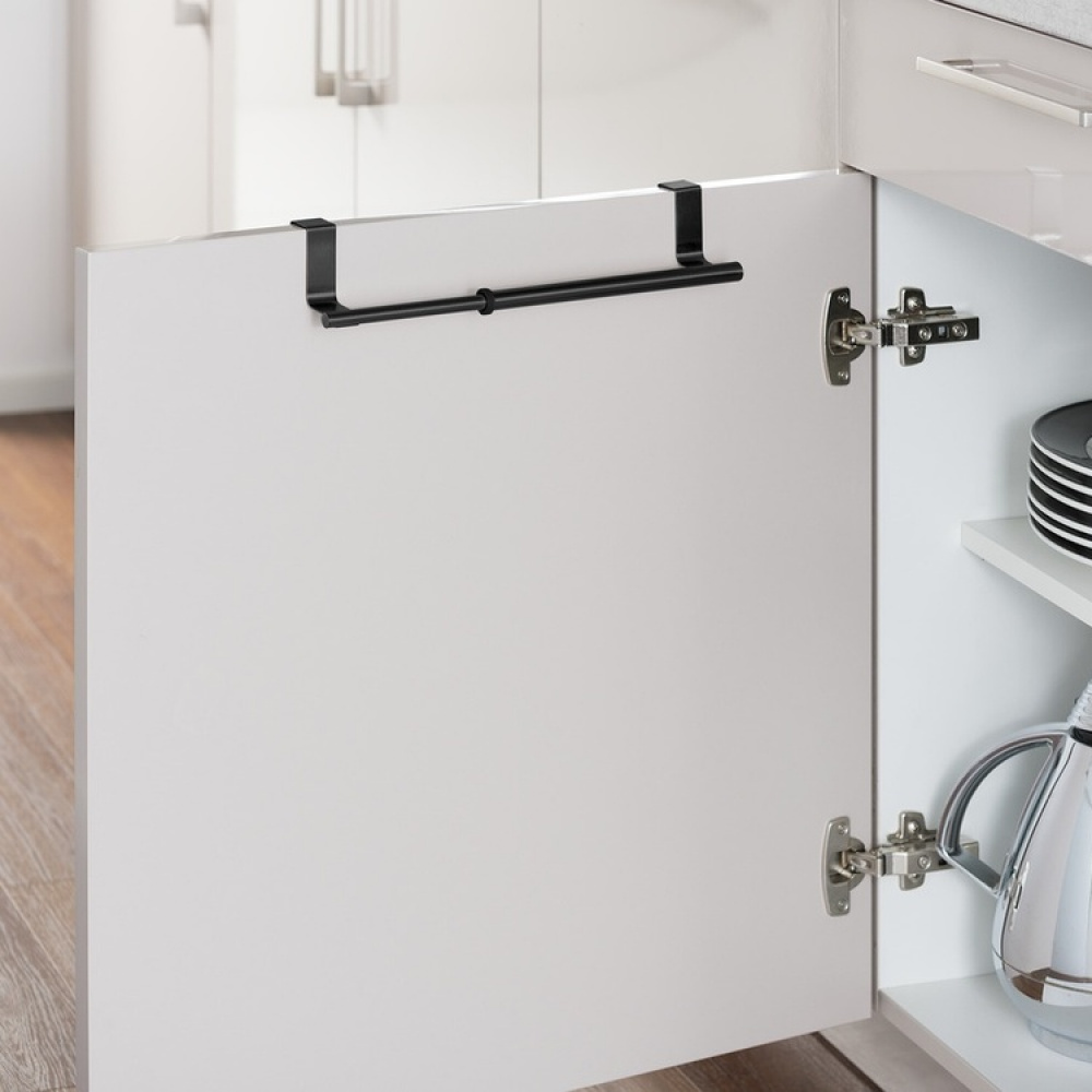 Stång för handduk, över skåpkant, LARGE TELESCOPIC RAIL, 36-60 cm, Svart i gruppen Förvaring / Köksförvaring / Organisera köksskåp hos SmartaSaker.se (42844)