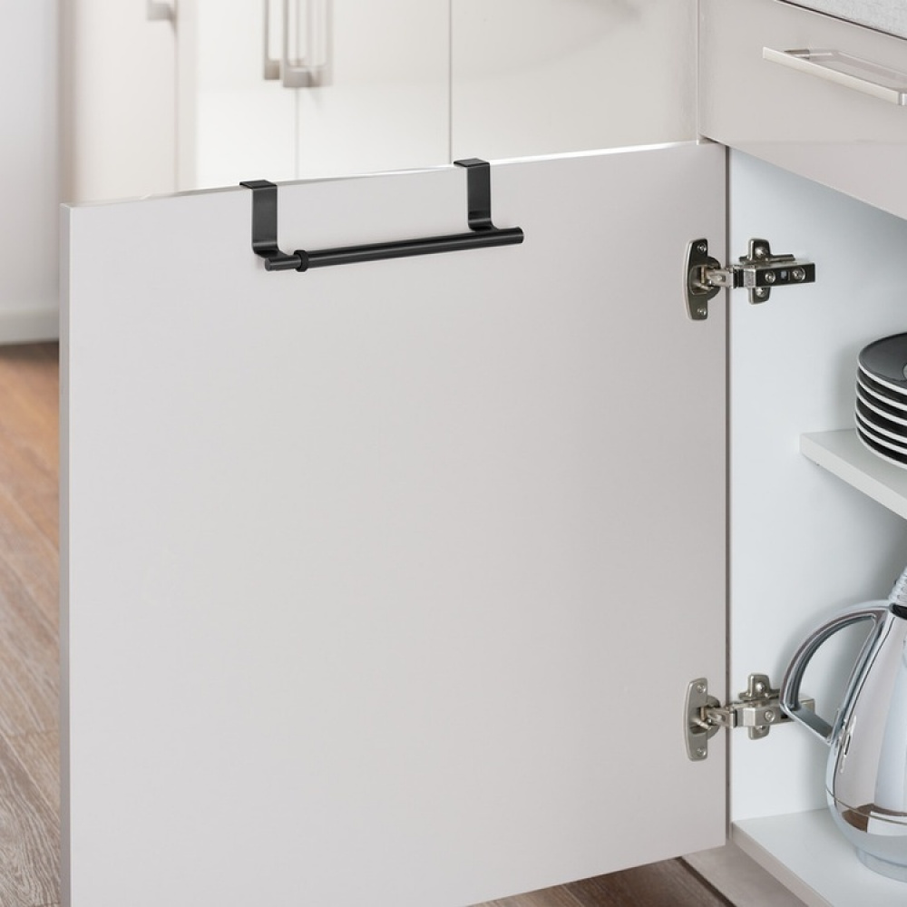 Stång för handduk, över skåpkant, SMALL TELESCOPIC RAIL, 22-35 cm, Svart i gruppen Förvaring / Köksförvaring / Organisera köksskåp hos SmartaSaker.se (42845)