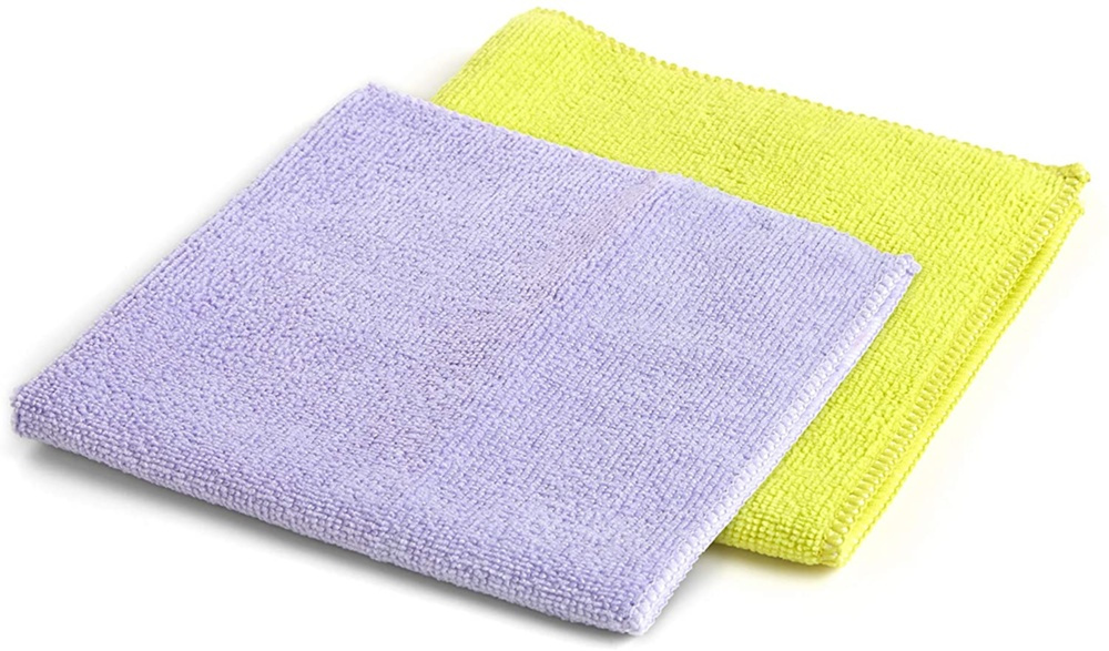 Städtrasor i Mikrofiber, 2 st, Stora, BAYETAS DE MICROFIBA XL, 38 x 36 cm, Gul / Lila i gruppen Förvaring / Städförvaring och sopsortering / Städtrasor och borstar hos SmartaSaker.se (42854)
