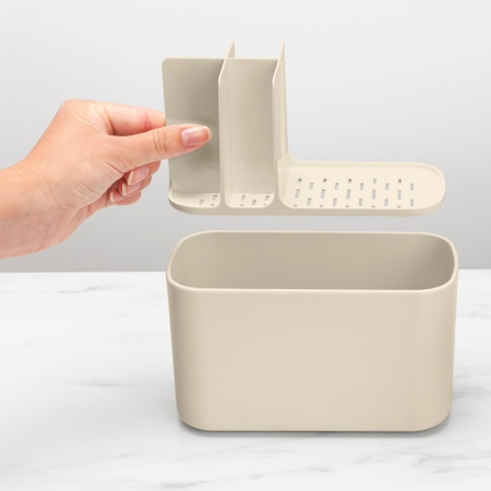 Ställ för eltandborstar / smink, RENEW CADDY, 19,6 x 9,9 x H 11 cm, Brabantia, Soft Beige i gruppen Förvaring / Badrumsförvaring hos SmartaSaker.se (42859)