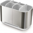 Ställ för eltandborstar, EASY STORE STEEL, 18 x 9 x H 11,5 cm, Joseph Joseph, Rostfritt stål / Vit Ställ för eltandborstar, EASY STORE STEEL, 18 x 9 x H 11,5 cm, Joseph Joseph, Rostfritt stål / Vit