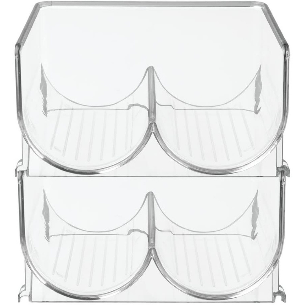 Ställ för 2 flaskor, Stapelbart, WINE & DRINK RACK, 20,3 x 20,3 x H 10,2 cm, Transparent i gruppen Förvaring / Köksförvaring / Kylskåpsförvaring hos SmartaSaker.se (42864)