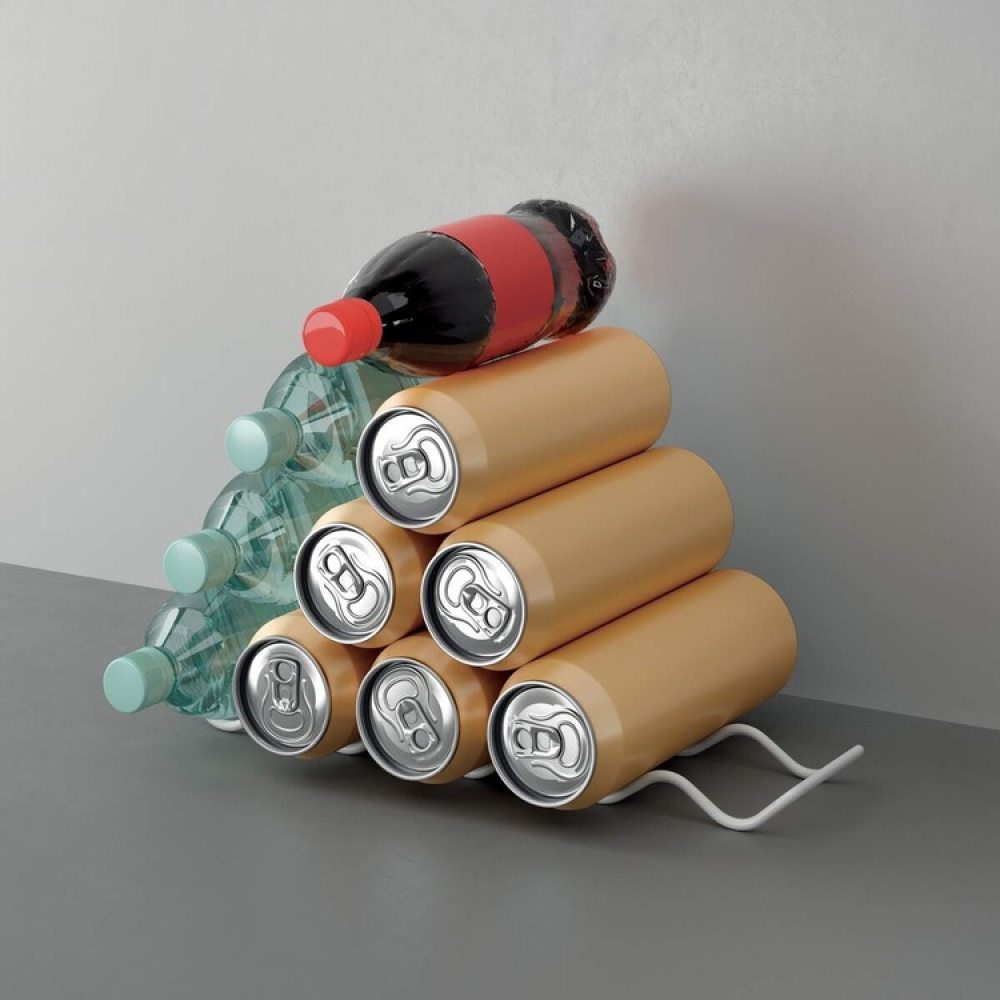 Ställ för burkar, Metall, OLA 15 CAN HOLDER, 33 x 8 x H 2 cm, Vit i gruppen Förvaring / Köksförvaring / Organisera köksskåp hos SmartaSaker.se (42867)
