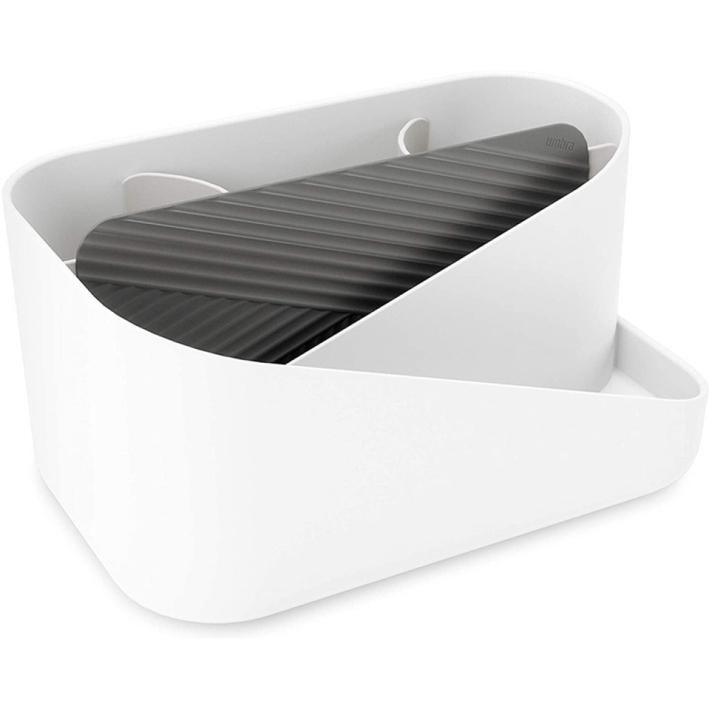 Ställ för hårtork mm , UMBRA GLAM HAIR TOOLS ORGANISER, 26,5 x 17 x H 12,5 cm, Vit / grå i gruppen Förvaring / Badrumsförvaring hos SmartaSaker.se (42870)