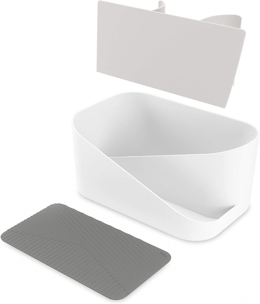 Ställ för hårtork mm , UMBRA GLAM HAIR TOOLS ORGANISER, 26,5 x 17 x H 12,5 cm, Vit / grå i gruppen Förvaring / Badrumsförvaring hos SmartaSaker.se (42870)