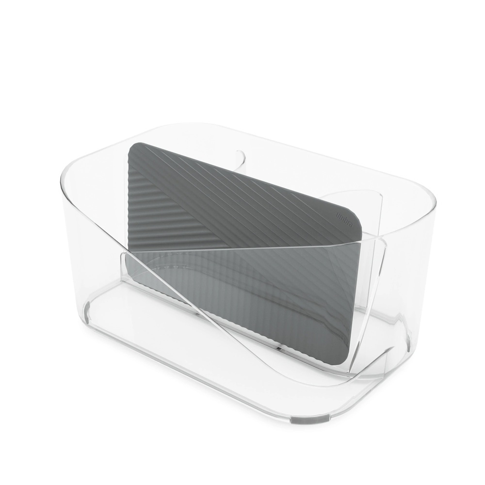 Ställ för hårtork mm, UMBRA GLAM HAIR TOOLS ORGANISER, 26,5 x 17 x H 12,5 cm, Klar / grå i gruppen Förvaring / Badrumsförvaring hos SmartaSaker.se (42871)
