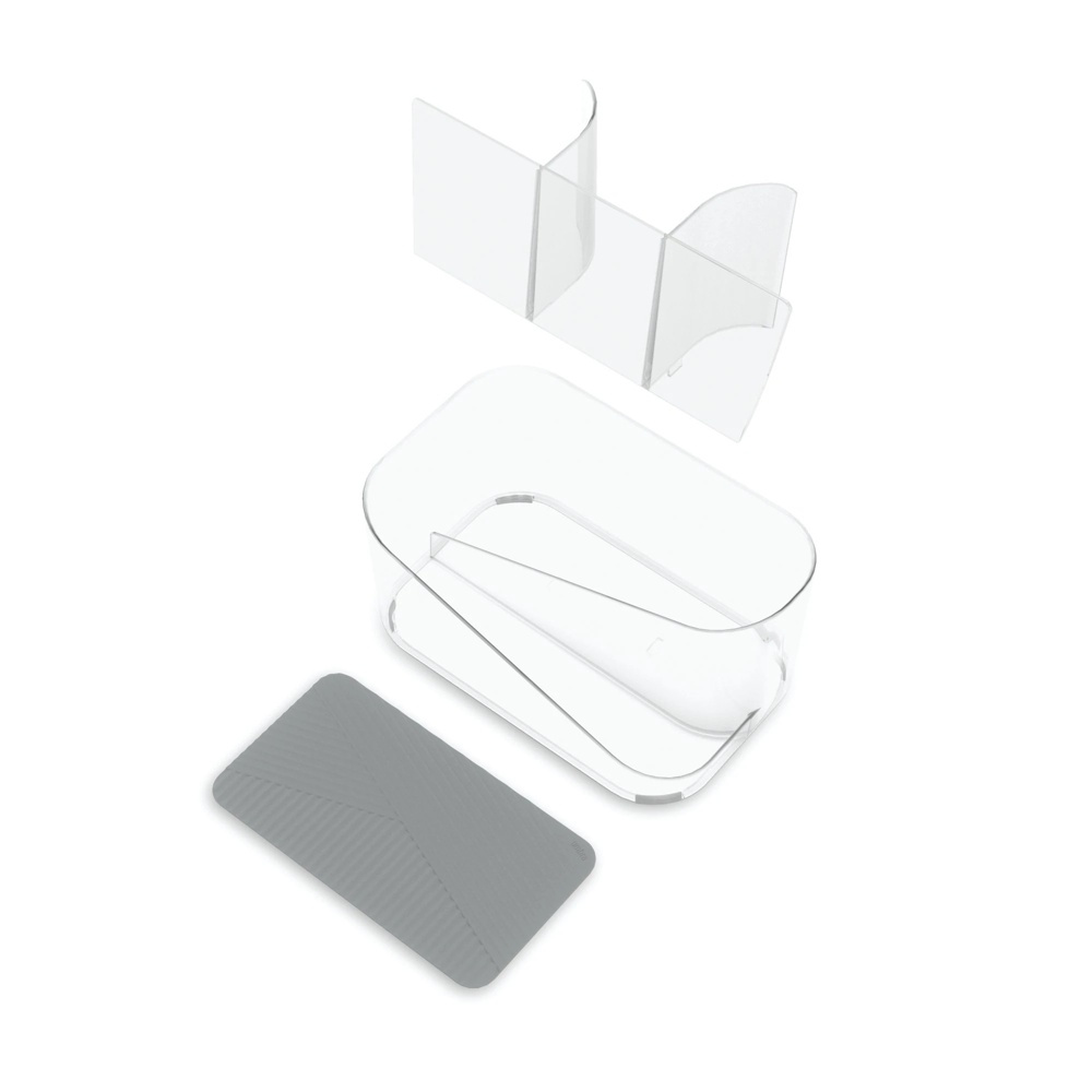 Ställ för hårtork mm, UMBRA GLAM HAIR TOOLS ORGANISER, 26,5 x 17 x H 12,5 cm, Klar / grå i gruppen Förvaring / Badrumsförvaring hos SmartaSaker.se (42871)