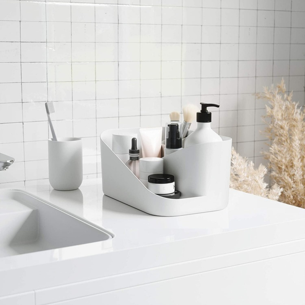Ställ för smink, UMBRA GLAM MAKE UP ORGANISER, 26,5 x 17 x H 12,5 cm, Vit/ Ljusgrå i gruppen Förvaring / Badrumsförvaring / Sminkförvaring hos SmartaSaker.se (42874)