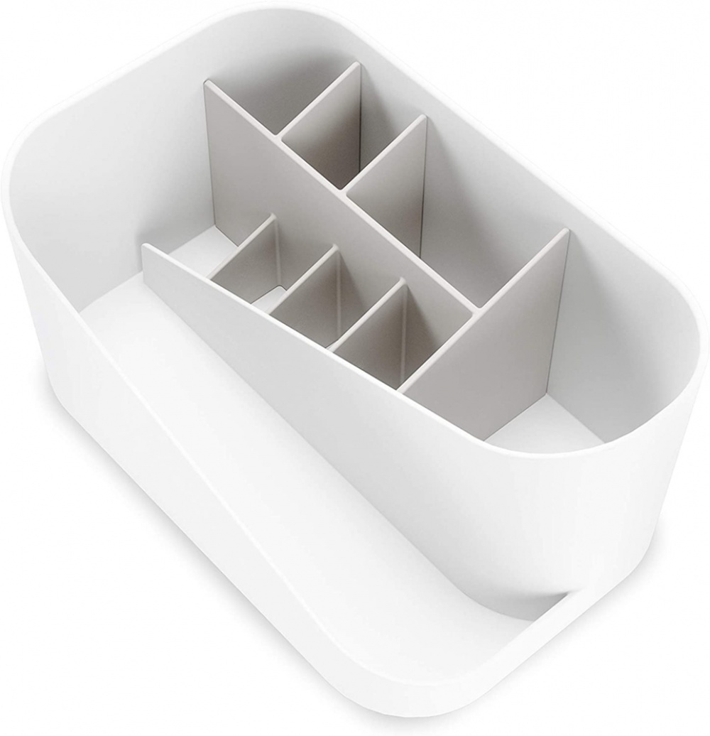 Ställ för smink, UMBRA GLAM MAKE UP ORGANISER, 26,5 x 17 x H 12,5 cm, Vit/ Ljusgrå i gruppen Förvaring / Badrumsförvaring / Sminkförvaring hos SmartaSaker.se (42874)