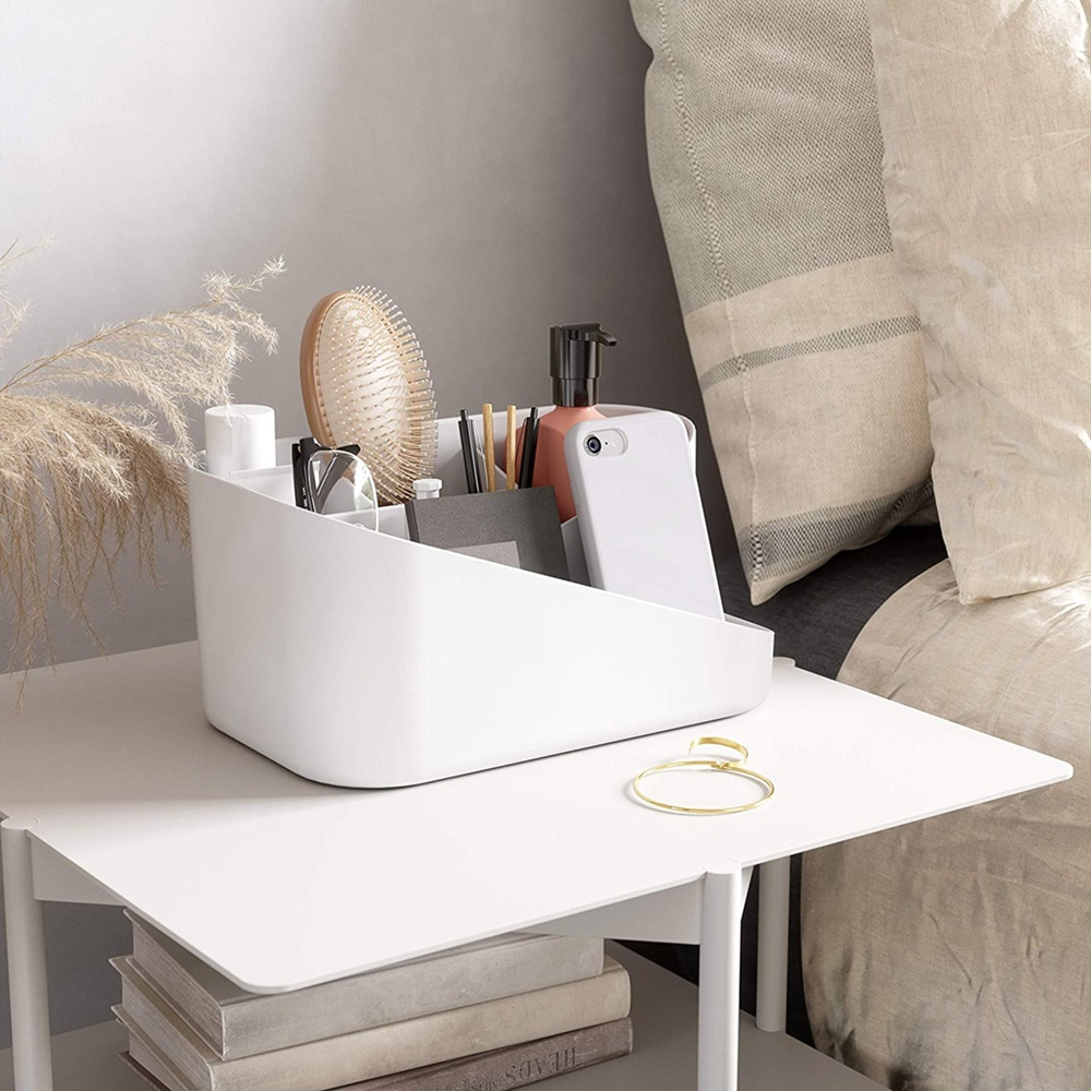 Ställ för smink, UMBRA GLAM MAKE UP ORGANISER, 26,5 x 17 x H 12,5 cm, Vit/ Ljusgrå i gruppen Förvaring / Badrumsförvaring / Sminkförvaring hos SmartaSaker.se (42874)
