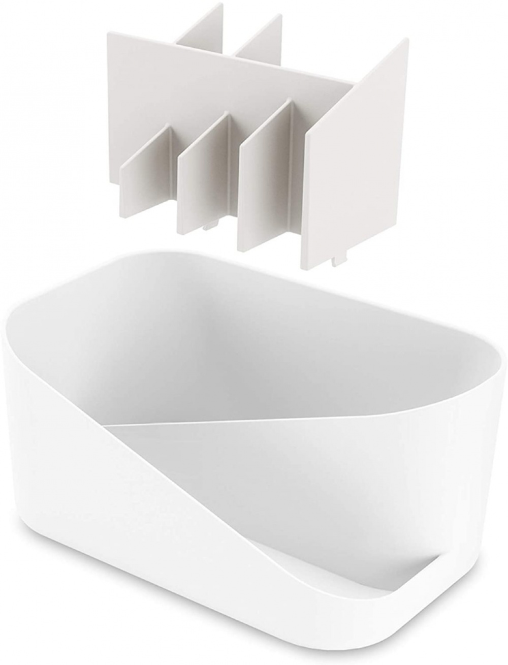 Ställ för smink, UMBRA GLAM MAKE UP ORGANISER, 26,5 x 17 x H 12,5 cm, Vit/ Ljusgrå i gruppen Förvaring / Badrumsförvaring / Sminkförvaring hos SmartaSaker.se (42874)