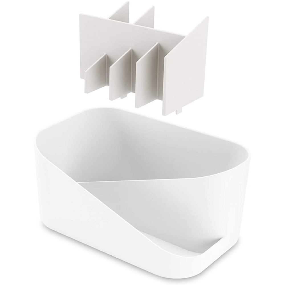 Ställ för smink, UMBRA GLAM MAKE UP ORGANISER, 26,5 x 17 x H 12,5 cm, Vit/ Ljusgrå i gruppen Förvaring / Badrumsförvaring / Sminkförvaring hos SmartaSaker.se (42874)