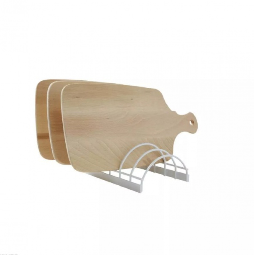 Ställ för Stekpannor. 5 fack, PAN & LID RACK, 30 x 14 x H 6,7 cm, Vit i gruppen Förvaring / Köksförvaring / Organisera köksskåp hos SmartaSaker.se (42877)