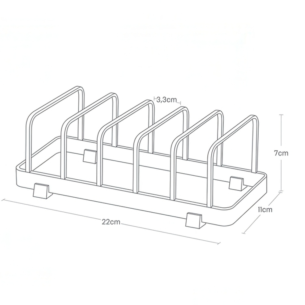 Ställ för tallrikar, TOWER DISH STAND, 22 x 11 x H 7 cm, Yamazaki i gruppen Förvaring / Köksförvaring / Diskställ och diskbänk hos SmartaSaker.se (42878)