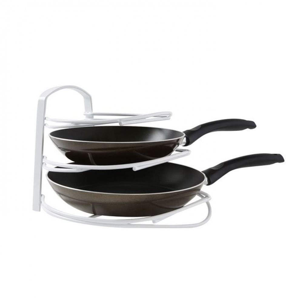 Ställ i metall för stekpannor eller tallrikar, 3 plan, KITCHEN ORGANIZER, vit i gruppen Förvaring / Köksförvaring / Organisera köksskåp hos SmartaSaker.se (42882)