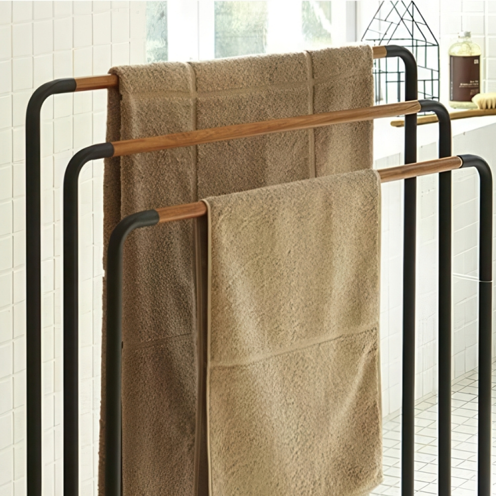 Ställning för handdukar, YAMAZAKI TOWEL HANGER, 19 x 70 x H 83 cm i gruppen Förvaring / Badrumsförvaring hos SmartaSaker.se (42885)