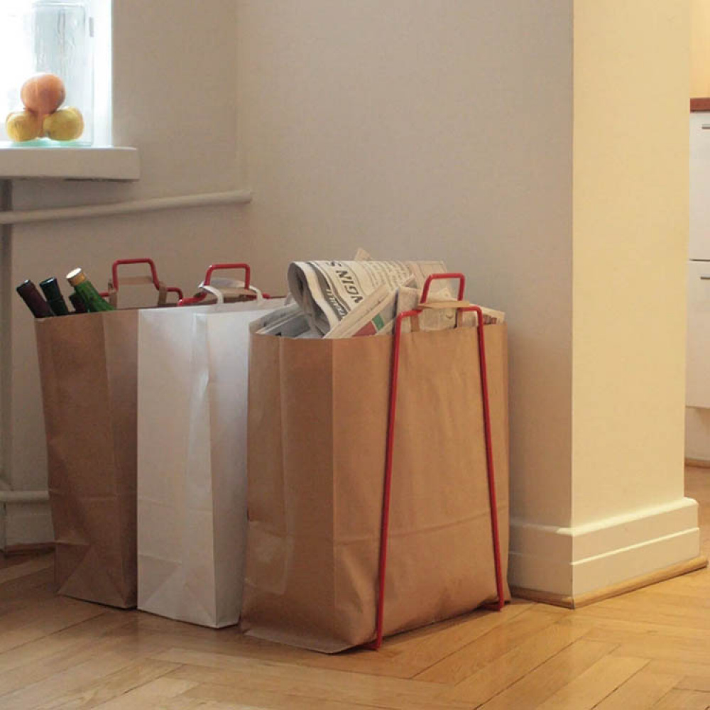 Ställning för papperskasse, HELSINKI RECYCLE BAG HOLDER, 32 x 25 x H 55 cm i gruppen Förvaring / Städförvaring och sopsortering / Sopsortering hos SmartaSaker.se (42886)