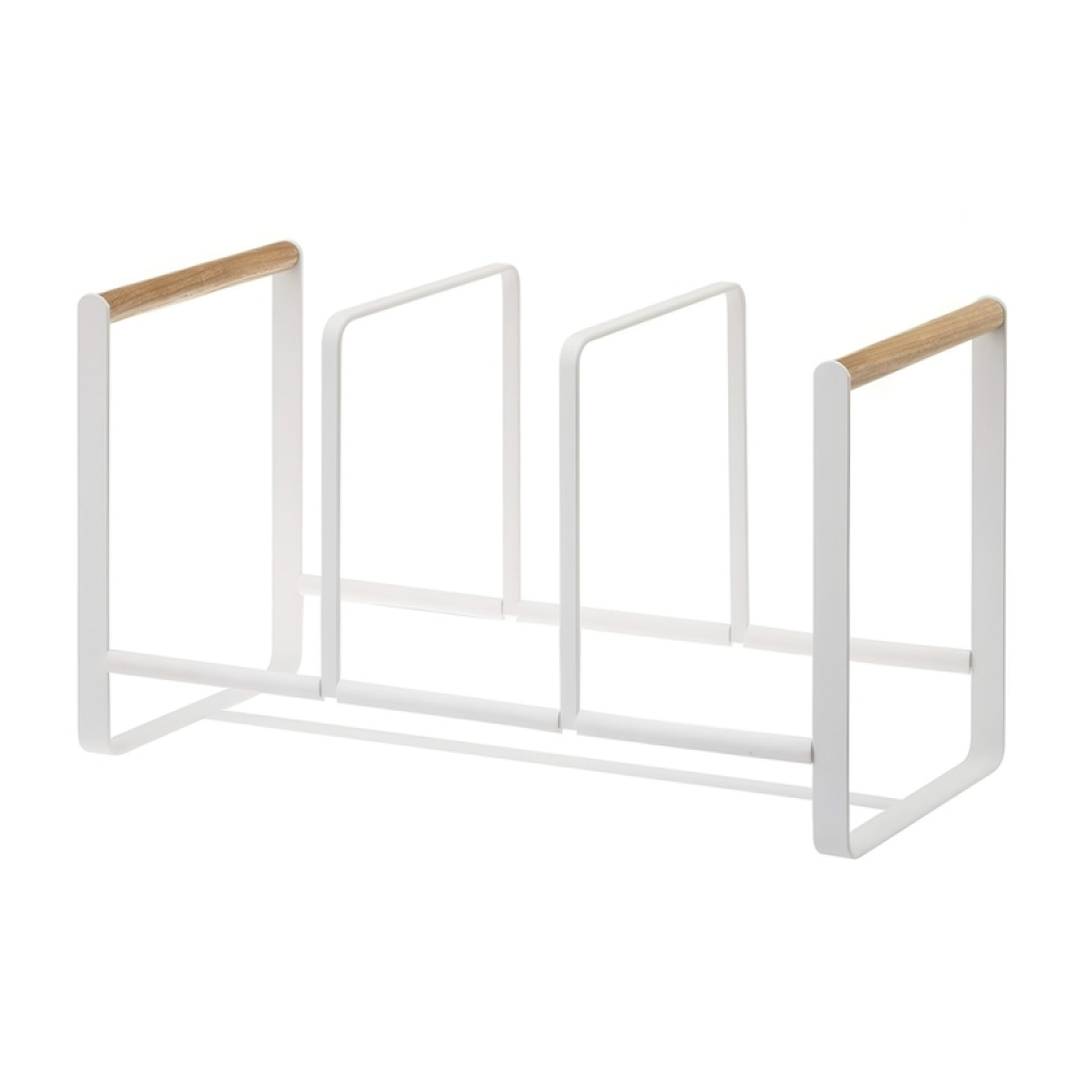 Ställning för Tallrikar, Långt, TOSCA DISH ORGANIZER, 34,5 x 16,5 x H 20 cm, Yamazaki, Vit i gruppen Förvaring / Köksförvaring / Organisera köksskåp hos SmartaSaker.se (42888)