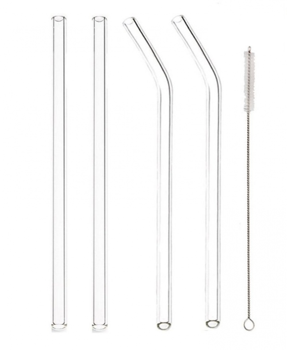 Sugrör i glas, återanvändbara, GLASS STRAWS, 6 st, Klar i gruppen Förvaring / Köksförvaring hos SmartaSaker.se (42904)
