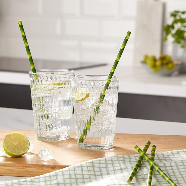 Sugrör i papper av bambu, Storpack 144 st, BAMBOO PAPER STRAWS, 20 cm, Gröna i gruppen Förvaring / Köksförvaring hos SmartaSaker.se (42906)