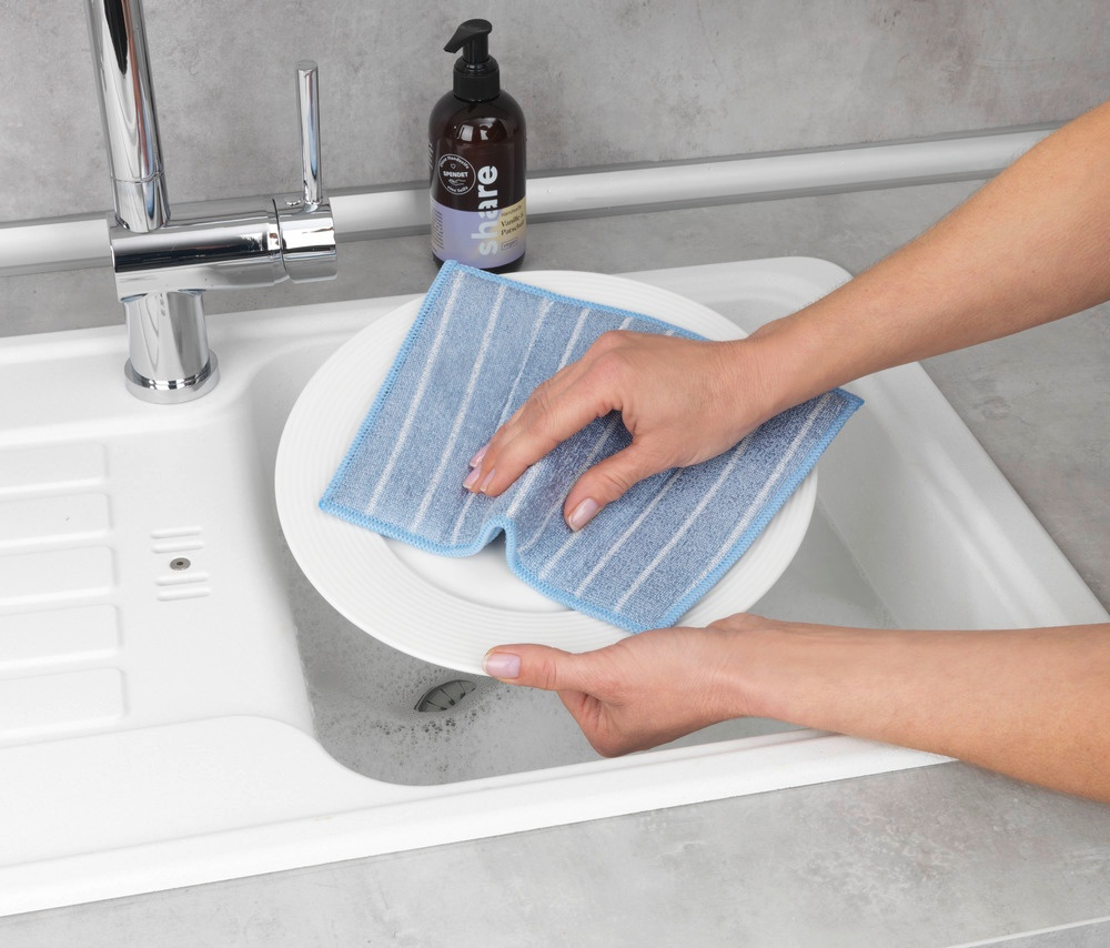 Svampar, rengör med bara vatten, 2 st, CLEANING SPONGES, 23 x 17 cm, Grå / Blå i gruppen Förvaring / Städförvaring och sopsortering / Städtrasor och borstar hos SmartaSaker.se (42908)