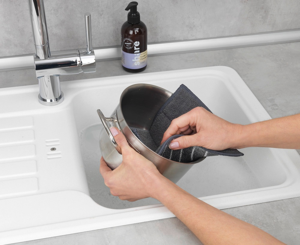 Svampar, rengör med bara vatten, 2 st, CLEANING SPONGES, 23 x 17 cm, Grå / Blå i gruppen Förvaring / Städförvaring och sopsortering / Städtrasor och borstar hos SmartaSaker.se (42908)