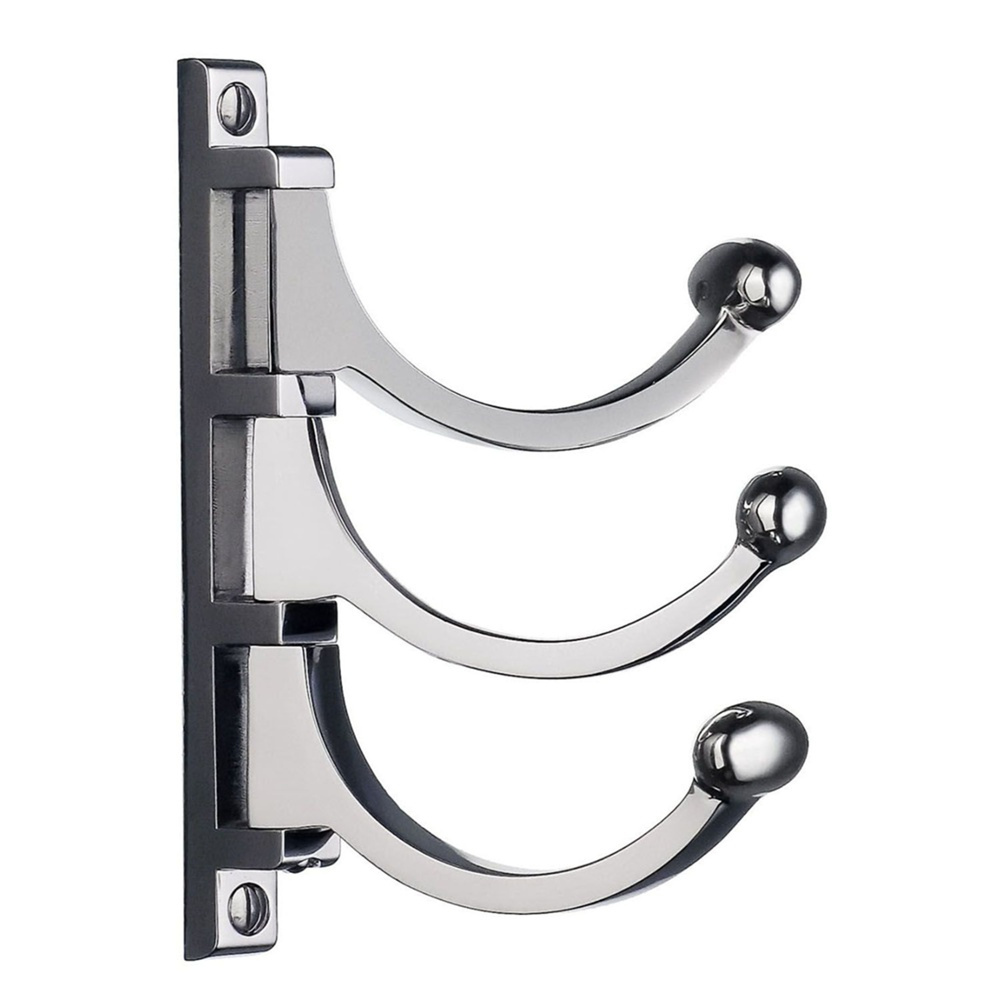 Svängbar krok i metall, trippel, CLASSIC TRIPLE SWIVEL HOOK, Krom i gruppen Förvaring / Hallförvaring / Krokar och hängare hos SmartaSaker.se (42911)