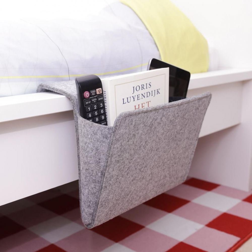 Sängficka för sängen eller soffan, KIKKERLAND SMALL BED SIDE POCKET, Grå i gruppen Förvaring / Sovrumsförvaring hos SmartaSaker.se (42915)