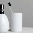 Tandborsthållare / mugg, Keramik, POLARIS, Ø 7 x H 11 cm, Vit Tandborsthållare / mugg, Keramik, POLARIS, Ø 7 x H 11 cm, Vit