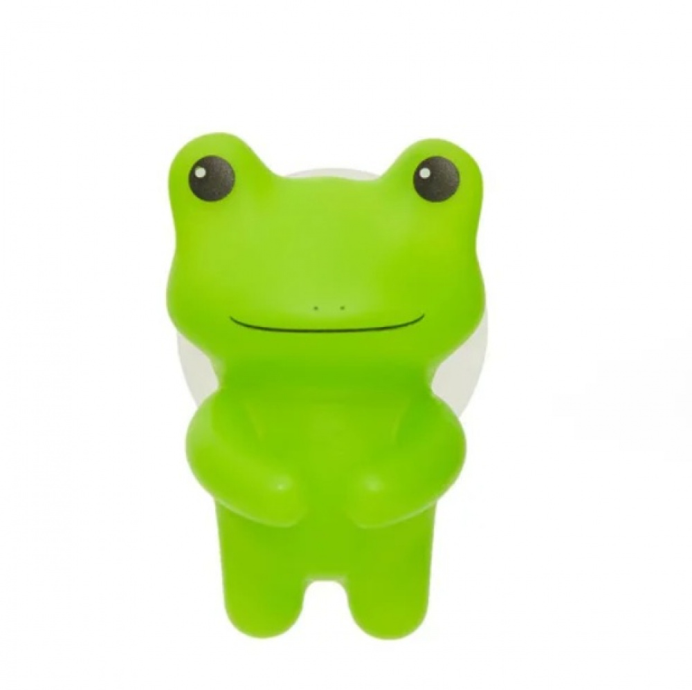 Tandborsthållare med sugproppsfäste, FROG, 4 x 5 x H 6 cm, Grön i gruppen Förvaring / Badrumsförvaring hos SmartaSaker.se (42929)