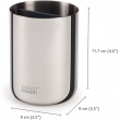 Tandborstmugg för eltandborstar, EASY STORE LUXE, Ø 9 x H 11,7 cm, Joseph Joseph, Rostfritt stål Tandborstmugg för eltandborstar, EASY STORE LUXE, Ø 9 x H 11,7 cm, Joseph Joseph, Rostfritt stål