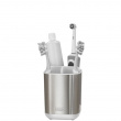 Tandborstmugg för eltandborstar, EASY STORE STEEL, 9 x 9 x H 12,7 cm , Joseph Joseph, Rostfritt / Vit Tandborstmugg för eltandborstar, EASY STORE STEEL, 9 x 9 x H 12,7 cm , Joseph Joseph, Rostfritt / Vit