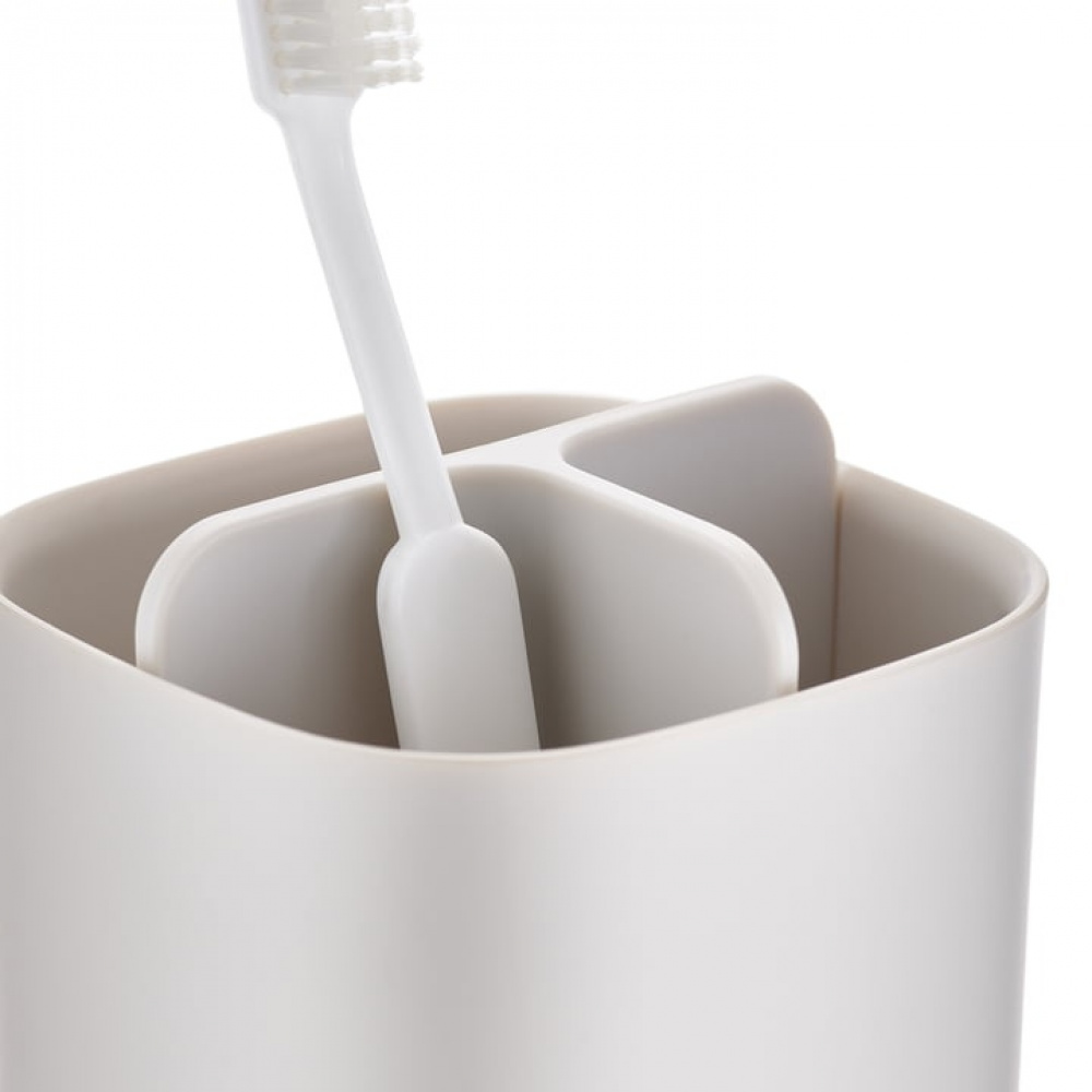 Tandborstmugg för eltandborstar, EASY STORE ECRU, 9 x 9 x H 12,7 cm, Joseph Joseph, Grå-Beige i gruppen Förvaring / Badrumsförvaring hos SmartaSaker.se (42938)