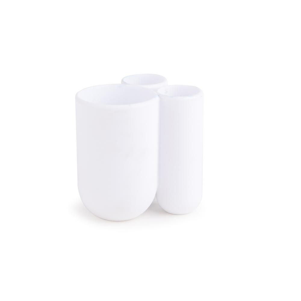 Tandbortsmugg / Pennkopp, TOUCH, 10 x 8 x H 10 cm, Umbra, vit i gruppen Förvaring / Badrumsförvaring hos SmartaSaker.se (42942)