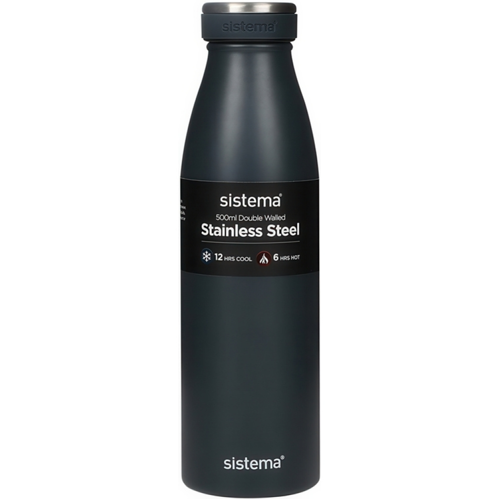 Termosflaska för kall eller varm dryck, HYDRATE STAINLESS STEEL, 500 ml i gruppen Förvaring / Köksförvaring / Matlådor / Matlådor i metall hos SmartaSaker.se (42951)